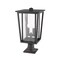 Z-Lite Seoul 2 Light Outdoor Pier Mounted Fixture, Oil Rubbed Bronze & Clear 571PHBR-533PM-ORB - alternate 2